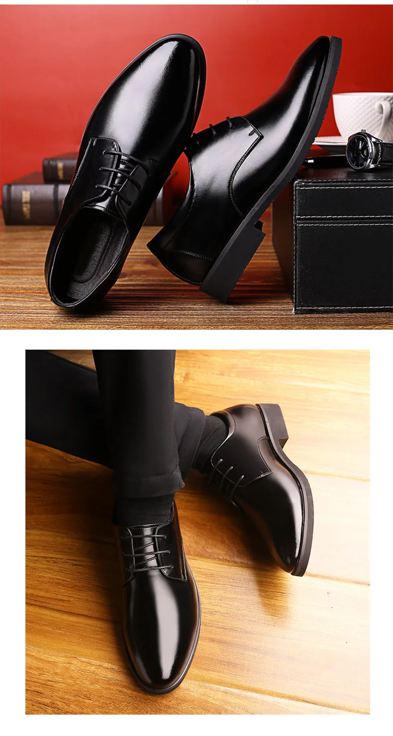 Misalwa 5 см Elevatoer классические мужские туфли дерби деловые офисные мужские строгие кожаные туфли джентльменские свадебные туфли, увеличивающие рост