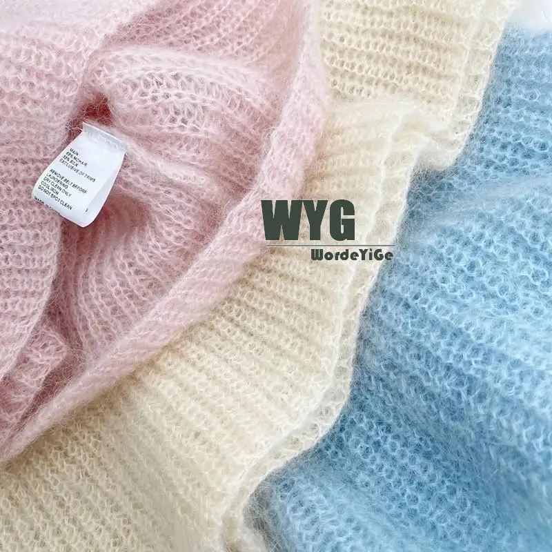 Ladies Sweet Mohair Pullovers 2020 Autumn Fashion