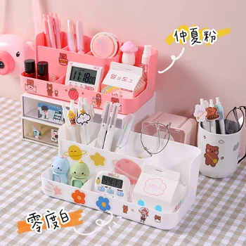 

Minimalist Multifunctional Storage Box Cosmetics Storage Office Students Stationery Dormitory Useful Product Desk Storage Shelf