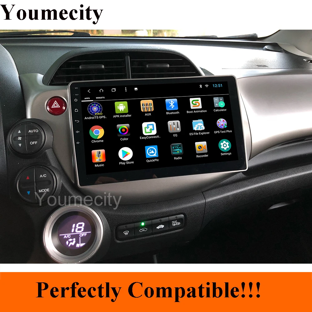 Sale Android 9.0 Car DVD video playerfor HONDA FIT JAZZ 2007-2013 radio video player Capacitive 1024*600 RDS wifi Headunit head unit 4