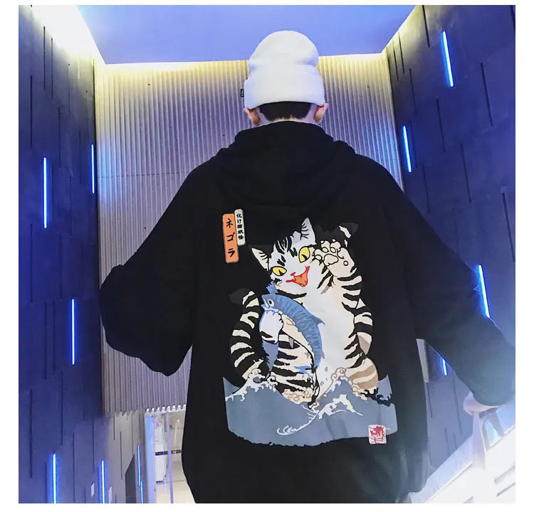 Japan Style Cats Harajuku Oversize Hoodie