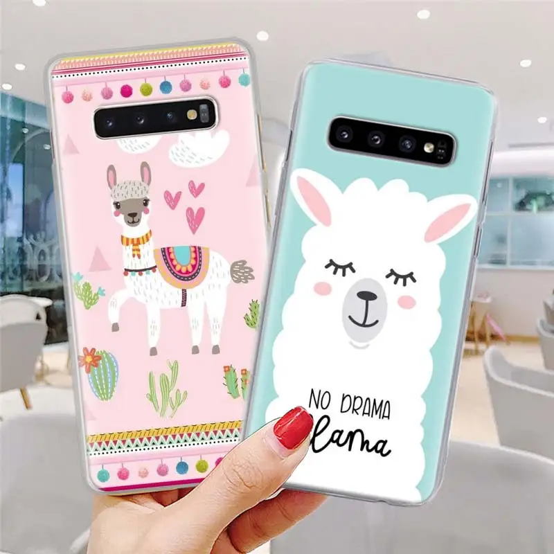 Чехол для телефона с изображением лица ламы альпаки для samsung Galaxy S10 S10e S8 S9 Plus Note 10 Plus 9 8 S6 S7 Edge