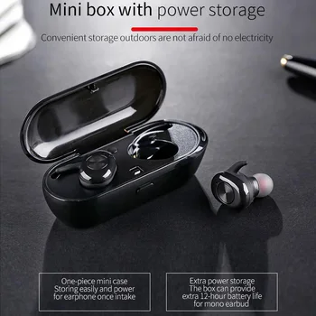 

Wireless Headphones Bluetooth 5.0 TWS Headset HIFI Mini In-ear Sports Running Earphone Support iOS/Android Phones HD Call