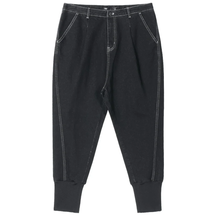 Fake Designer Clothes Pinli Product Made Fall New Men's Cultivate Morality Leisure Jeansharoun Pants Beam Foot B193516313 - Цвет: Black