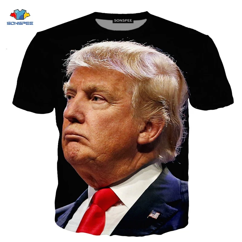 14 SONSPEE футболка с Дональдом Трампом футболка с 3D забавными мышцами и Трампом модная мужская одежда в стиле хип-хоп Детская рубашка мужская рубашка с американским рисунком - Цвет: 14
