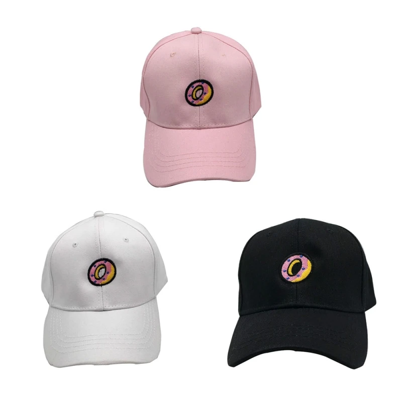 Регулируемая бейсбольная Кепка с вышивкой пончика Спортивная хлопковая шляпа от солнца хип-хоп головной убор