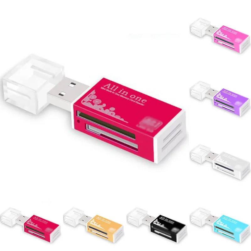 Все в одном USB кард-ридер M2/SD/TF/MS адаптер для компьютера камера для ноутбука