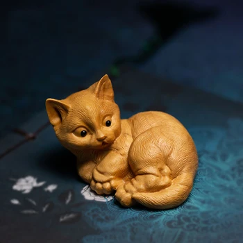 Statue Chat Bois L Artisanal Entre Vos Mains Statue Chat Bonheur