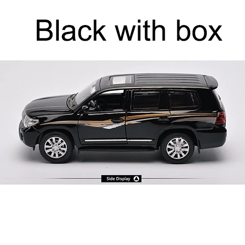 1:32, 15 см, Toyota Land Cruiser, сплав, внедорожник, модель автомобиля, игрушка, внедорожник, 4 открытые двери, оттягивающийся Металлический Игрушечный Автомобиль для мальчиков - Цвет: Серый