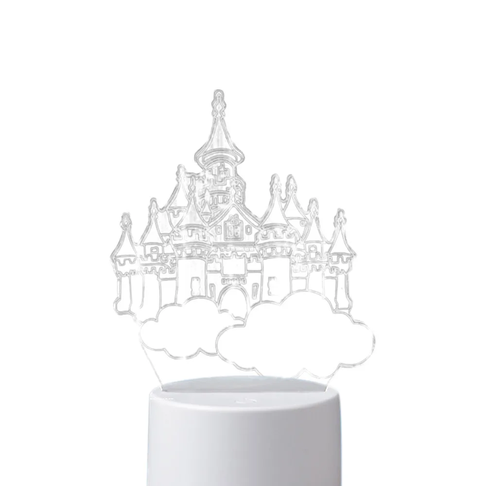 3D USB акриловый ночной Светильник s Настольный безделушки светодиодный светильник настольные лампы для спальни офисный Декор подарок теплый белый светильник орнамент