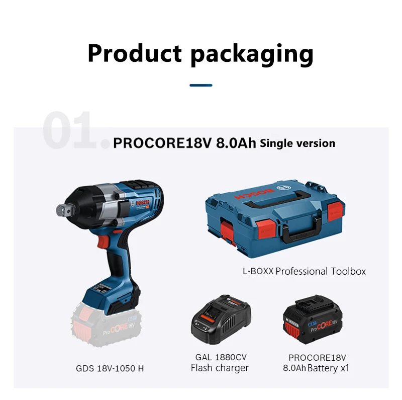 Bosch GDS18V-1050 H High Torque Electric Wrench Lithium Electric Jackhammer  Industrial Grade Tower Crane Impact Brushless Wrench - AliExpress