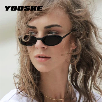 

YOOSKE Small Oval Sunglasses Women Brand Design Vintage Sun Glasses Shades Ladies Beach Party Eyewear UV400