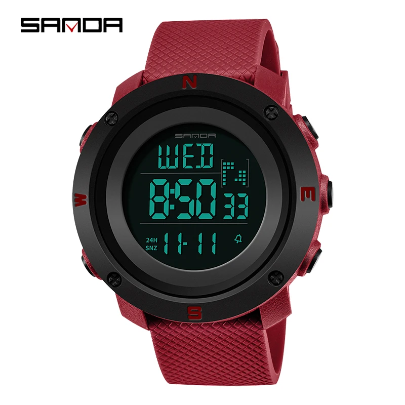 SANDA Top Witte Vrouwen Sport horlogs Vrouwen водонепроницаемые женские желе horlogs Rosegoud Zwemmen reloj mujer relogio feminino