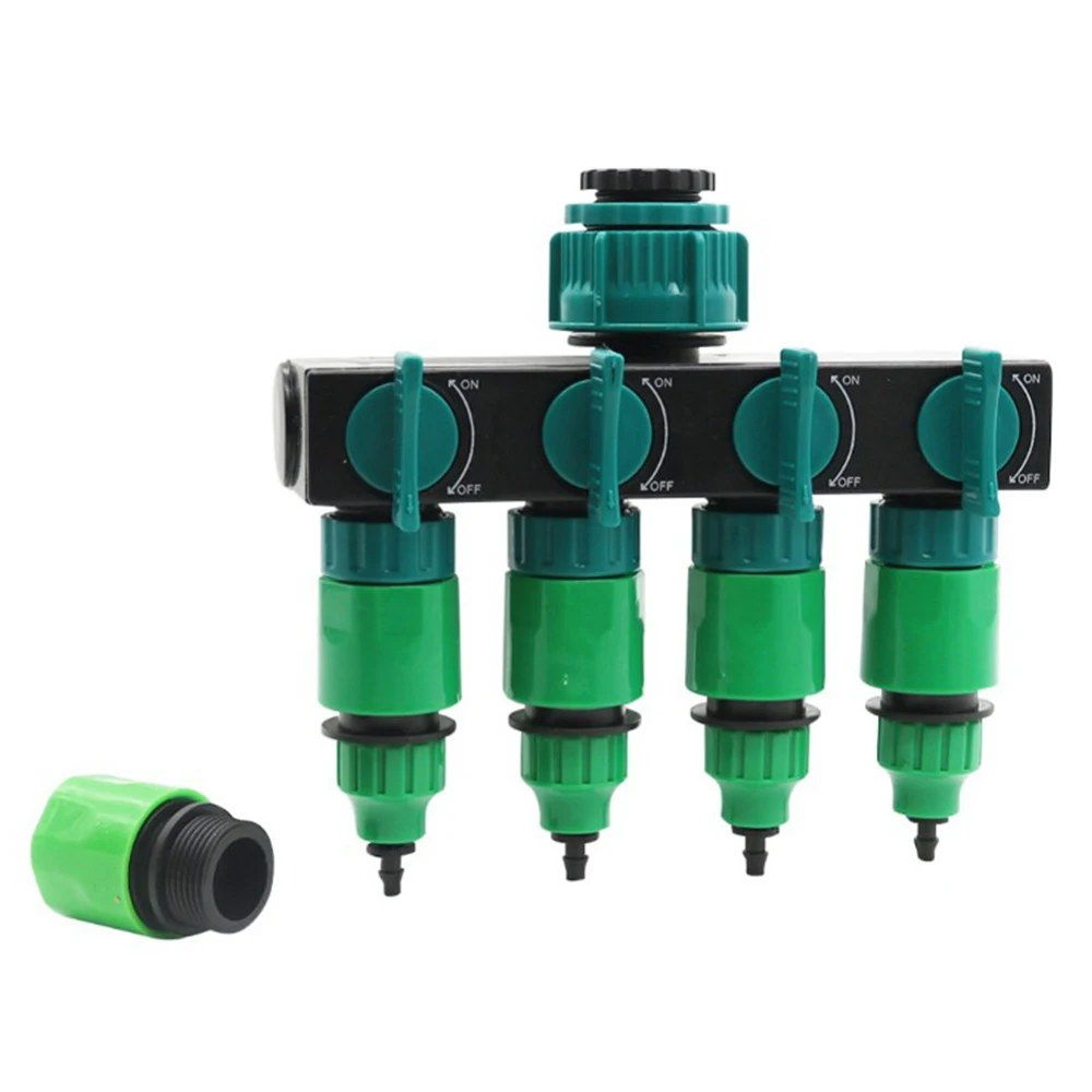 

1 Set 4 Way 4/7 or 8/11 Hose Connector Fitting Water Diverter Drip Irrigation For Garden Lawn Watering Irrigation