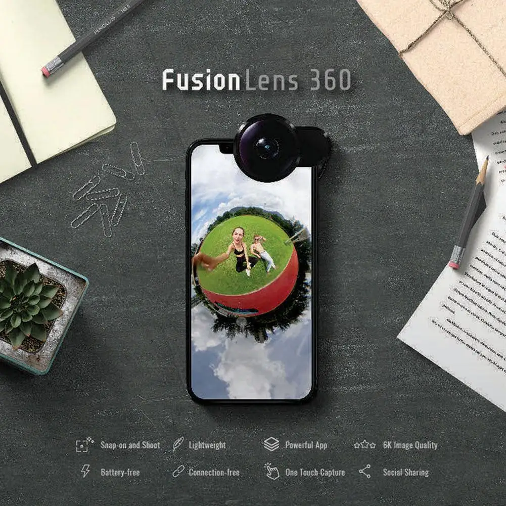 

New 360 Degree Panorama Cellphone Lens Mobile Phone Shot Lens for iPhone 7/8/7P/8 P/ X/XS r30