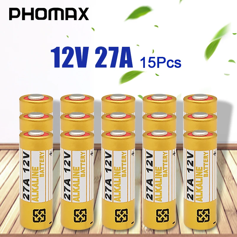 PHOMAX 15 шт./упак. 27A 12 В одноразовый аккумулятор CA20 K23A L1028 23AE 21/23 A23 12V 23GA щелочные