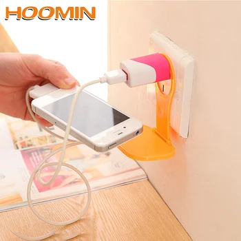 

HOOMIN Charger Cable Storage Charging Rack Hang Holder Universal Foldable Mobile Phone Wall Plug Socket for Charger Phone Holder