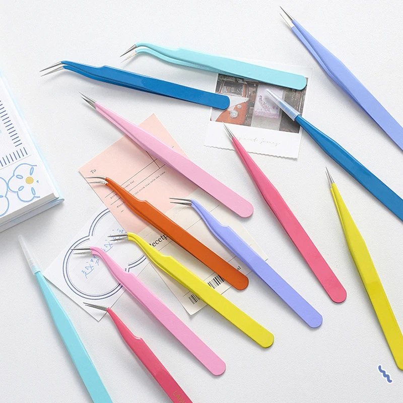 

Тонкий Пинцет из нержавеющей стали с лентой наклейка для скрапбукинга Washi для журнал, альбома, школы, офиса, канцелярские принадлежности