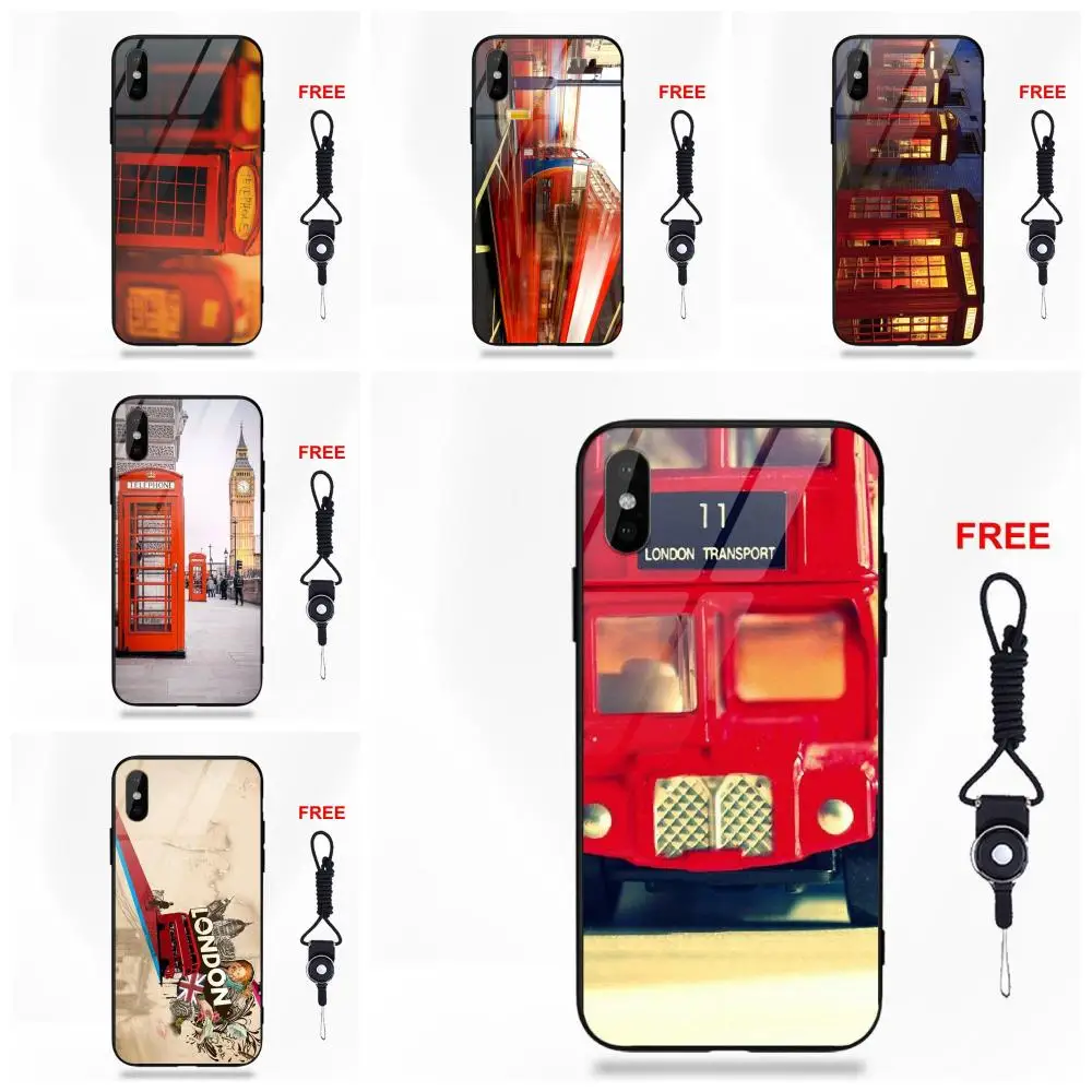Omdnwd красная британская лондонская будочка для Apple iPhone 5 5C 5S SE 6 6S 7 8 Plus X XS Max XR мягкая