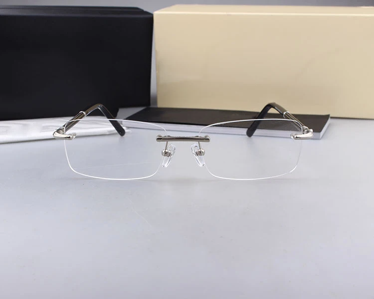 Брендовые дизайнерские безободковая оправа мужские винтажные Ретро бескаркасные прозрачные оптические очки оправа с линзами при миопии очки Oculos