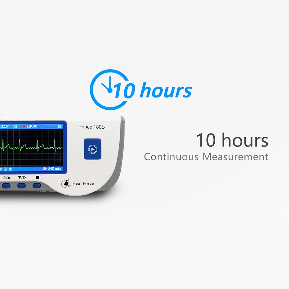 Heal Force Prince-180B медицинский Портативный Легкий ЭКГ монитор машина монитор сердечного ритма с usb-кабелем электрод прокладка провода