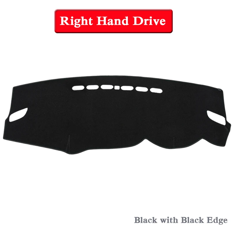 Black Black RHD Автомобильный Стайлинг приборной панели Избегайте света Pad Инструмент крышка платформы коврик Роза для Mitsubishi Outlander GF GG ZJ ZK 2013- LHD и RHD - Название цвета: Black Black RHD