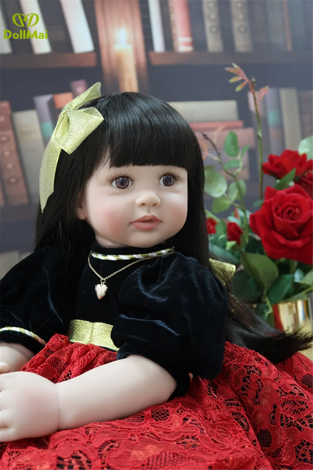 Эксклюзивная Кукла reborn noble princess 2" 60 см, силиконовые виниловые куклы reborn для конечностей, игрушки для малышей, рождественский подарок
