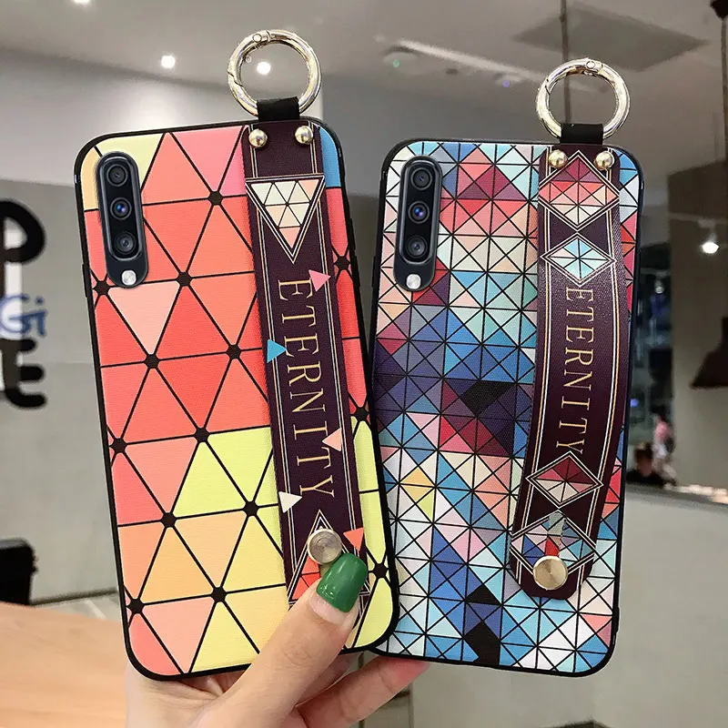 

Wrist Strap Hand Band Case For Samsung Galaxy Note 10 8 9 plus Case Silicone Cover For Samsung A70 A50 A40 A10 A30 S9 S10 Plus