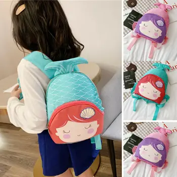 

Baby Kids Girl Mini Backpack Cartoon Fish Beauty Mer maid Animal Schoolbag Kindergarten Small Shoulder Bags Christmas Gift