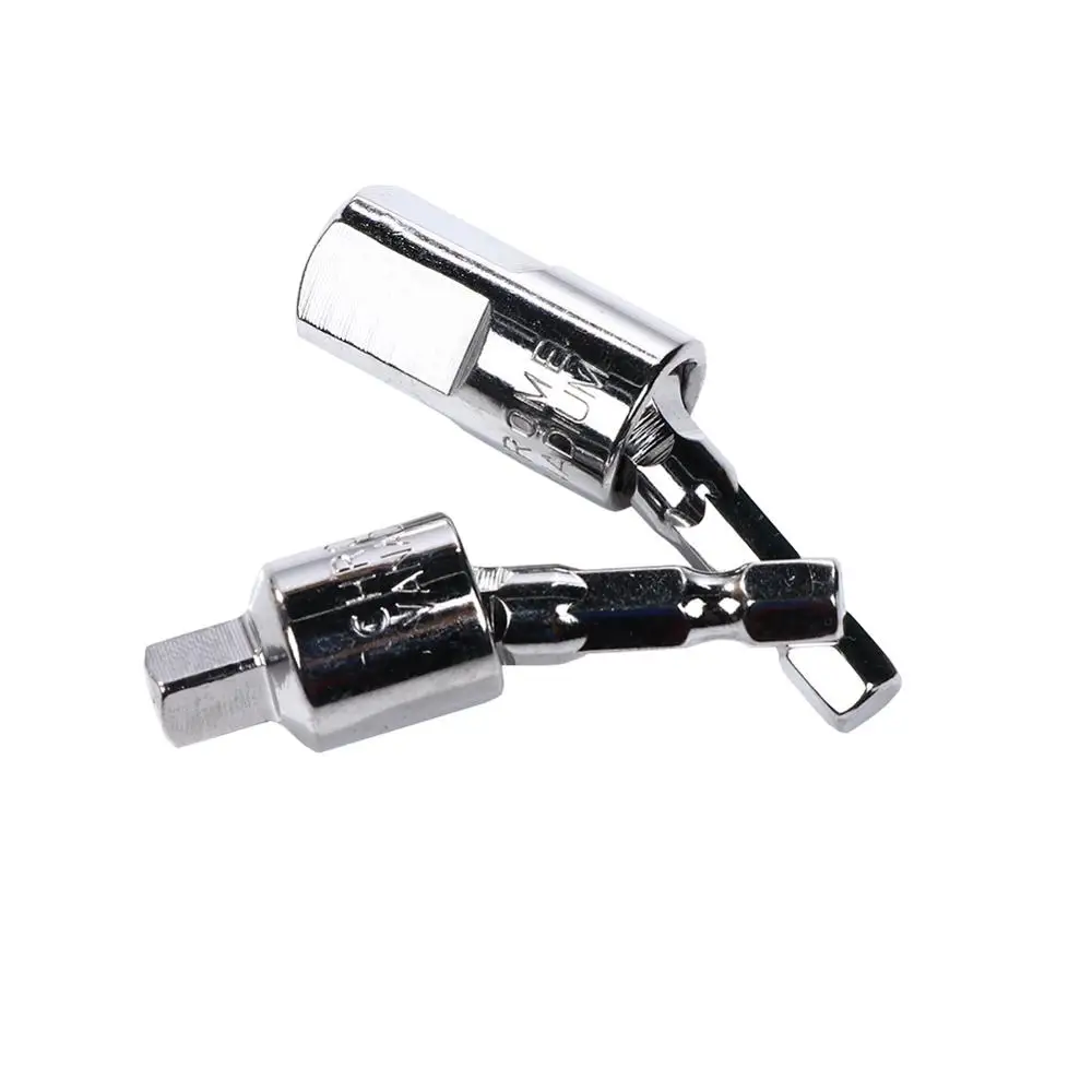 

360-degree 1/4" 3/8" Tool Parts 1/2" Electric Wrench Hexagonal Handle to Square Socket Change-Over Tool Connecting Rod 2020 NEW