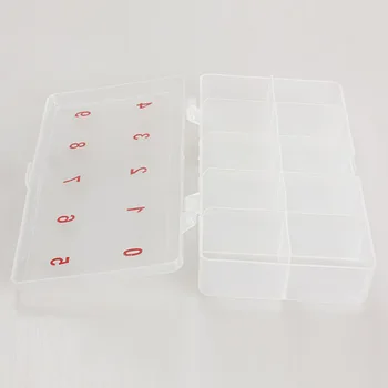 

False Nail Tips Storage Box Clear Compartments Plastic Case M88