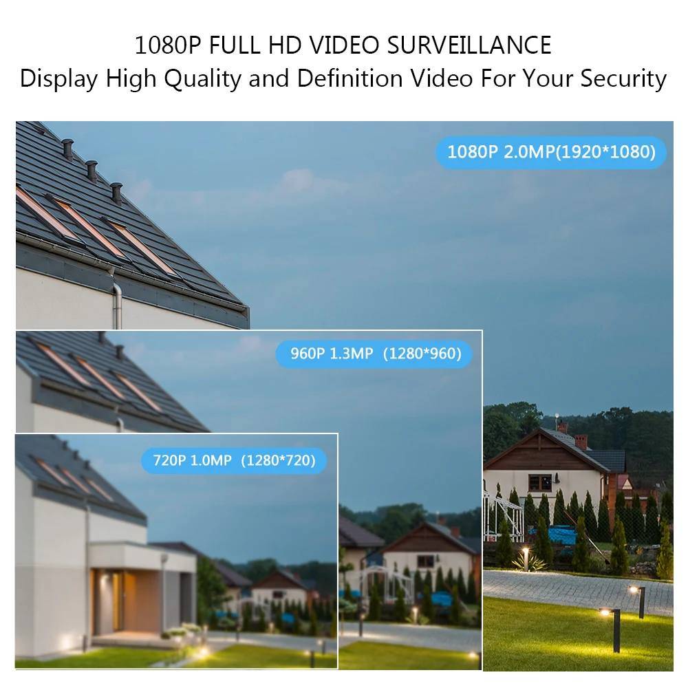 4/8CH CCTV DVR комплект видеонаблюдения Системы 2/4 шт 1080P для дома и улицы, инфракрасная, водонепроницаемая IP камер видеонаблюдения Системы