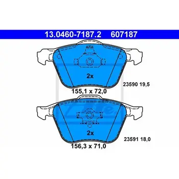 

Disc pads. \ Volvo XC90 2.4 D5 02 ATE 13.0460-7187.2