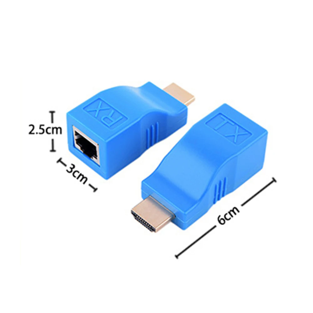 2 шт Мини HD 1080P 30 м усилитель сигнала HDMI удлинитель сетевой Ethernet адаптер