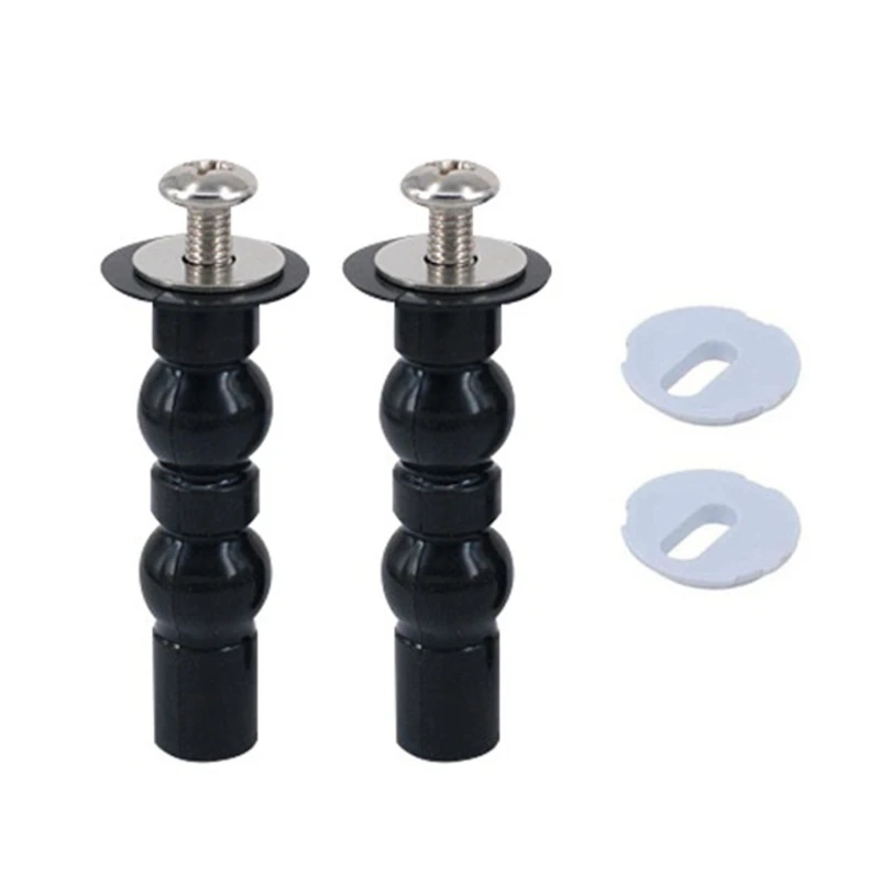 K1KA 2x Toilet Seat Fixing Screwbolts with Two Expandable Ball Universal Toilet Lid Expansion Screw Hardware Fix Accessories