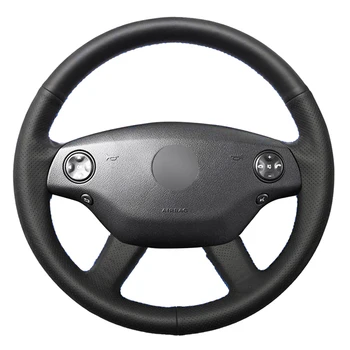 

Black PU Faux Leather Hand Car Steering Wheel Cover for Mercedes Benz S-Class S300 350 500 600 2006-2009 CL-Class CL500 600