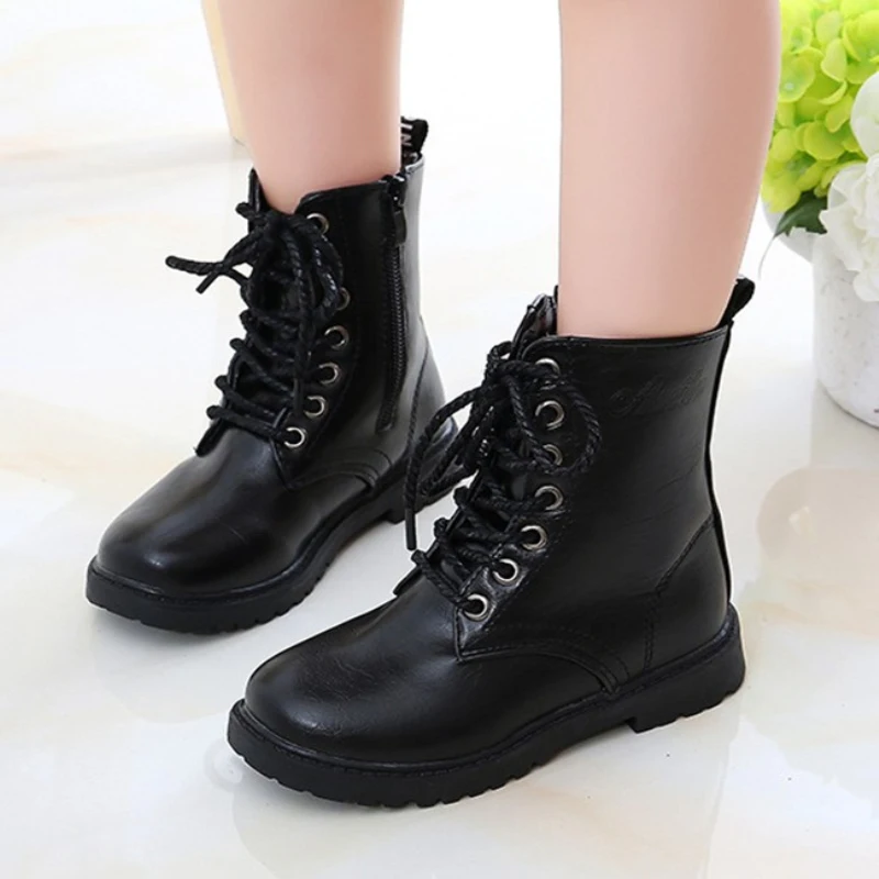 Children Boots High Boys Military Training Shoes Girls Fashion Show Performance Boot Black Sneakers For Students Boots Aliexpress