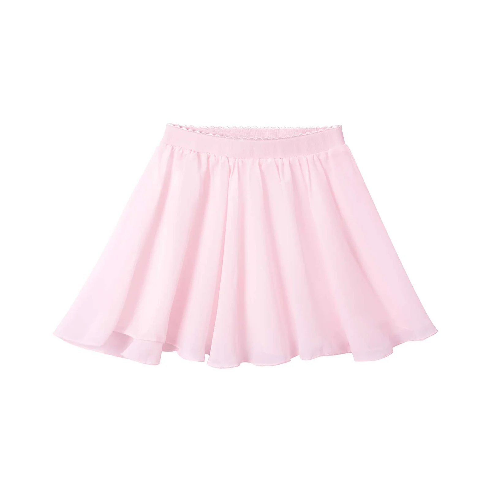 Kids Girl Stylish Ballet Dancewear Skirts Elastic Waistband Solid Color Chiffon Veil Skirt Professional Ballerina Dance Costume