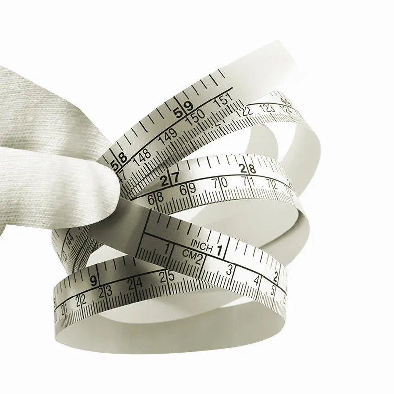 150/100/61/30cm Self Adhesive Metric Sticker Measure Tape Ruler For Sewing Machine Measure Tape Silver Sticky Scale Sticker
