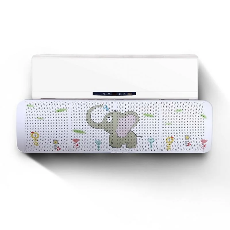 elephant Крышка для кондиционера лобовое стекло Регулируемый Кондиционер перегородка щит ветровой направляющий месяц прямой анти-ветер аксессуар: щит - Цвет: elephant