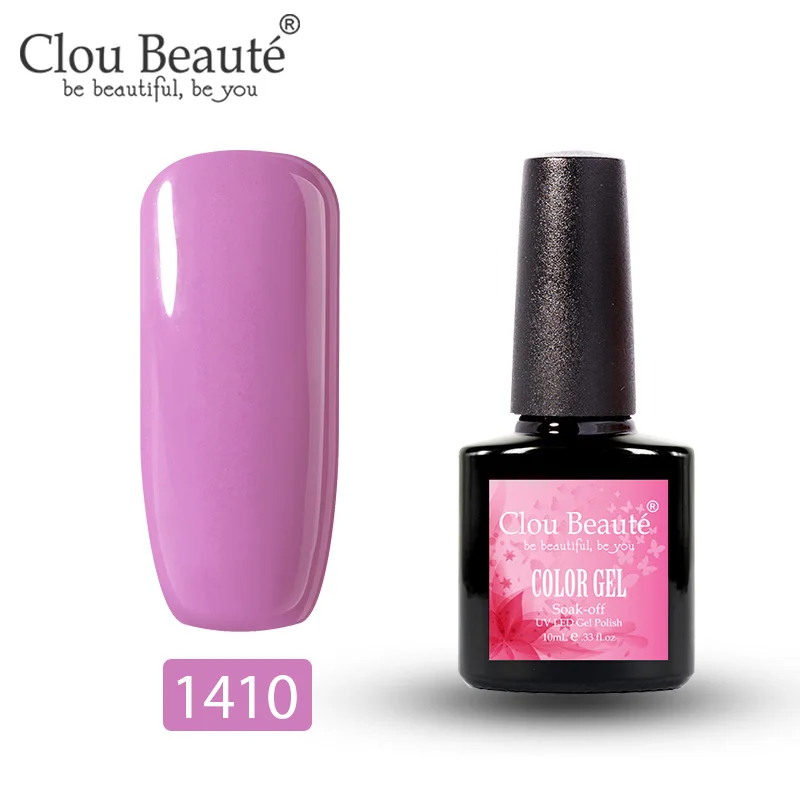1410 Clou Beaute 10 мл Гель-лак цветная серия лак Гибридный гвоздь Искусство Маникюр гель верхнее покрытие Полупостоянный 179 цвет краска для ногтей - Цвет: 1410