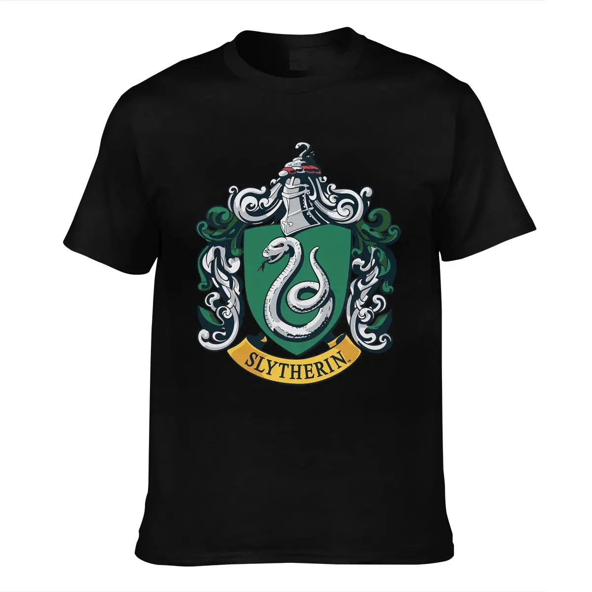 

Happy Poter T-Shirt Guns Home Slytherin Logo Official Slytherin- Show Original Title