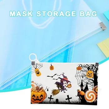 

Portable Waterproof Face Masks Organizer Foldable Clean Bags Christmas Mask Storage Box MoistureProof Caja mascarillas guardar
