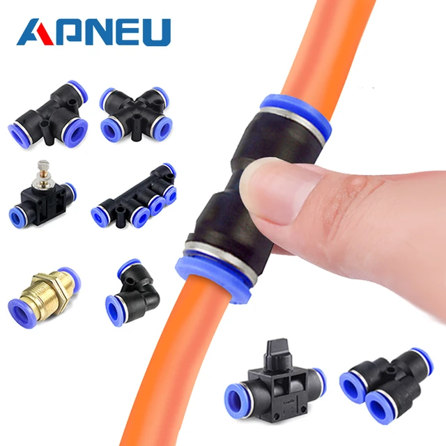 Raccord de tuyau pneumatique, connecteur de tuyau, joint en plastique,  compresseur enfichable, tuyau à dégagement rapide, Pu Py, 4mm, 6mm, 8mm,  10mm, 12mm - AliExpress