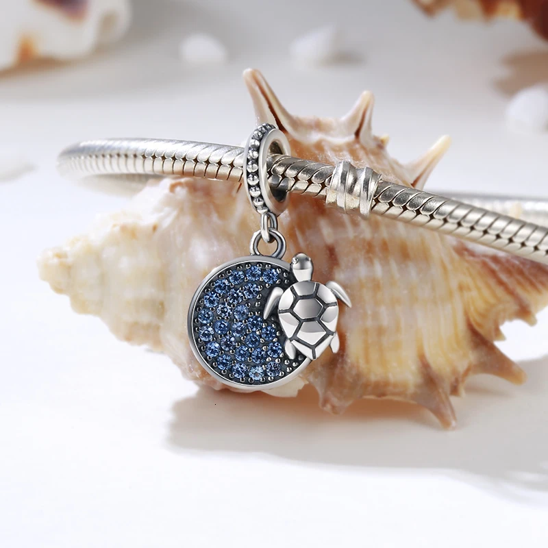 MANBU fit pandora Подвески Серебро 925 черепаха с кубическим цирконием бусины для изготовления ювелирных изделий браслет для женщин подарок