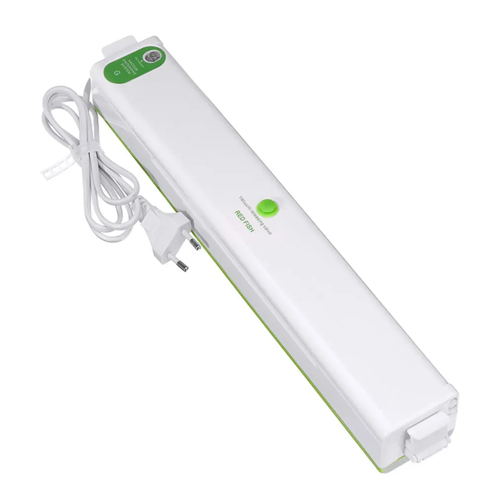 Зеленый 220V Household Vacuum Food Sealer Machine Sous Vide Vacuum Sealing Machine Film Container Food Sealer Saver Vacuum Packer - Цвет: Зеленый