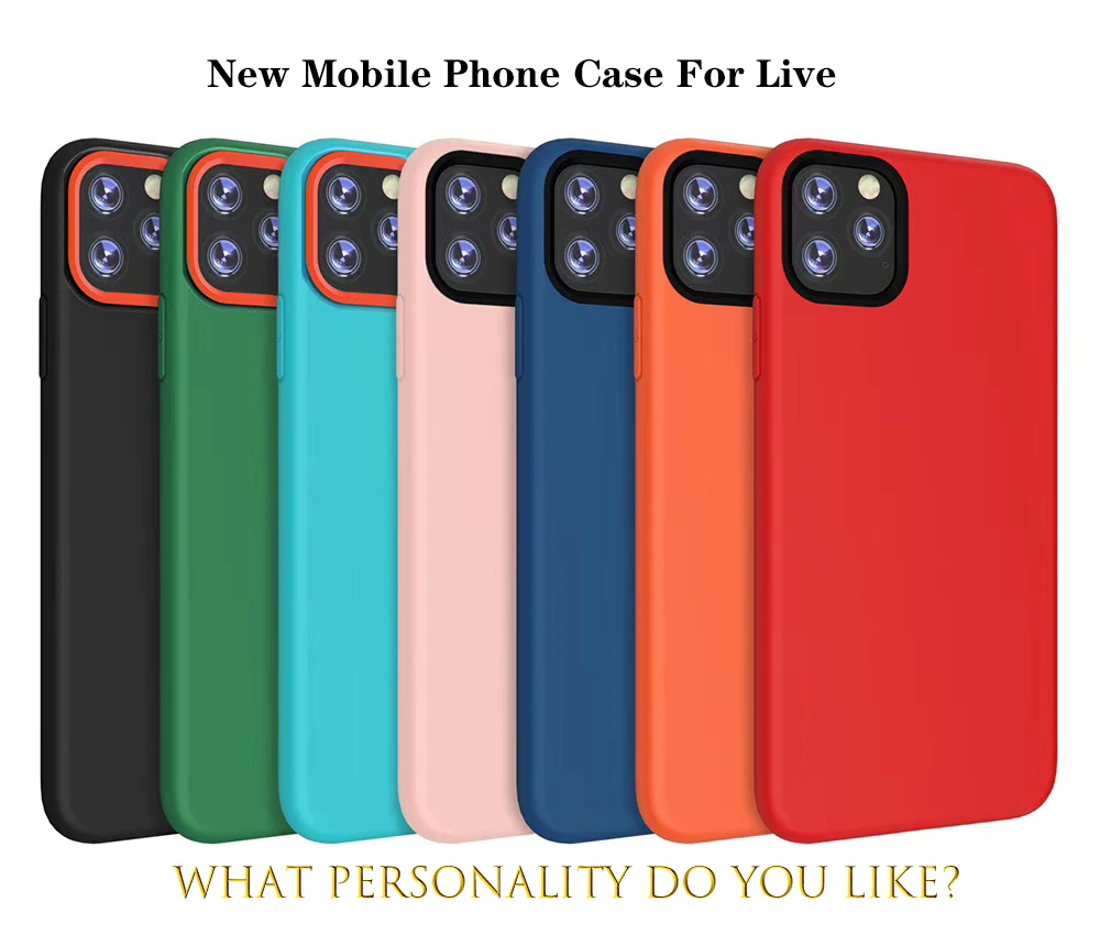 LISCN защитный чехол для телефона iPhone 11 ProMAX XR XS Max силиконовый однотонный яркий 8Plus 7 6