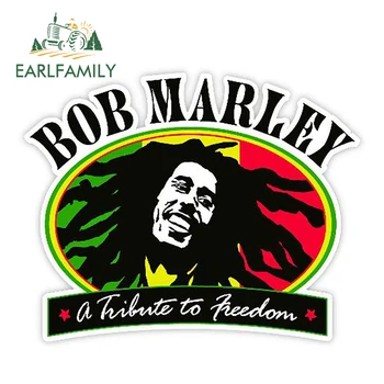 

EARLFAMILY 13cm x 10.4cm Bob Marley a Tribute to Freedom Decals Stickers Funny Car Door Window Bumper 3D Car Styling Vinyl Decal