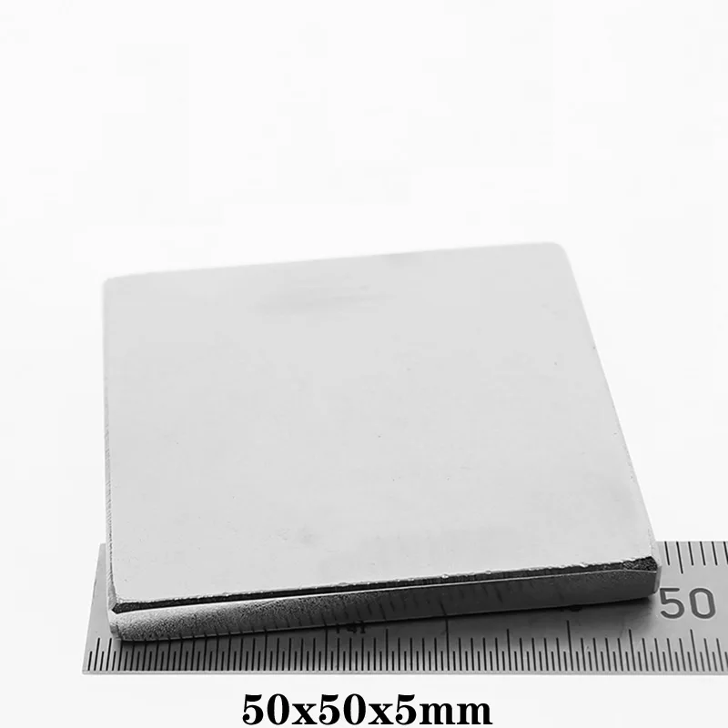 1/2/3/5/10PCS 50x50x5 Super Cuboid Block Magnetic 50x50x5mm Neodymium Magnet 50mm*50mm Permanent NdFeB Strong Magnets 50*50*5 |
