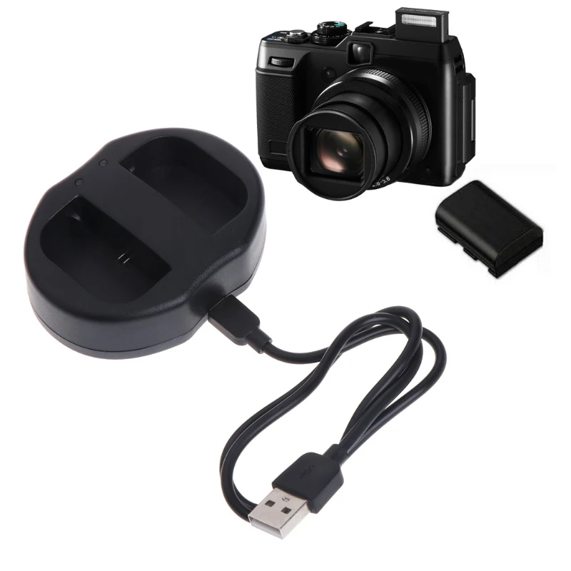 LC-E6E USB двойное зарядное устройство для Canon LP-E6 EOS 6D 7D 5D Mark II III 70D 60D H7ED